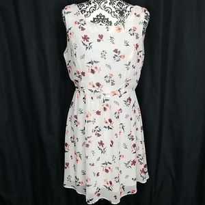 Women's Large Sleeveless Zouk: floral print sleeveless Dress